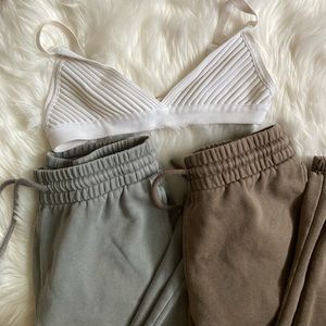 Aritzia Sweatpants and Bralette Bundle 🤍🤎
